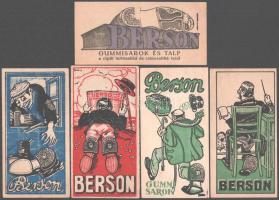 Berson cipősarok számolócédulák, 5 db különféle