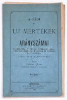 1875 A régi és új mértékek arányszámai. Kereskedők, gyárosok, iparosok, gazdászok, ügyvédek, iroda-tisztek és tanodák használatára, a hivatalos adatok nyomán írta Herczl Márk. Debrecen, 1875, ifj. Csáthy Károly, a lap szélén kézzel írt feljegyzésekkel, kihajtva: 48,5x61,5 cm