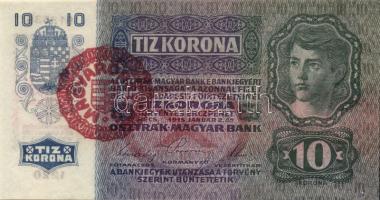 1915. 10K piros "Magyarország" körbélyegzővel T:I