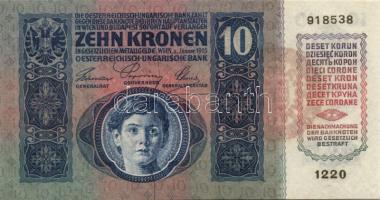 1915. 10K piros "Magyarország" körbélyegzővel T:I
