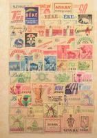 Gyufacímke-gyűjtemény, kb. 1400 db, magyar gyufacímke, berakóban