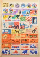 Gyufacímke-gyűjtemény, kb. 1400 db, magyar gyufacímke, berakóban