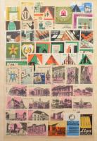 Gyufacímke-gyűjtemény, kb. 1400 db, magyar gyufacímke, berakóban