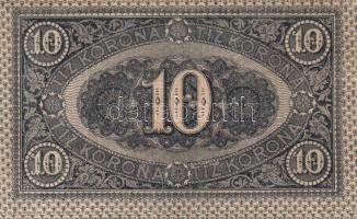 1919.augusztus 9. 10K "F" betűvel! erősebben felfelé csúszott elő- és hátlapi nyomat T:I- ...