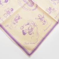 1954 Az Aranycsapat tagjait karikatúra formájában ábrázoló grafikával díszített textilzsebkendő, a M...