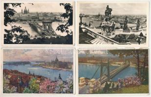 BUDAPEST - 6 db RÉGI város képeslap vegyes minőségben / 6 pre-1945 town postcards in mixed quality