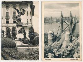 BUDAPEST - 6 db RÉGI város képeslap vegyes minőségben / 6 pre-1945 town postcards in mixed quality