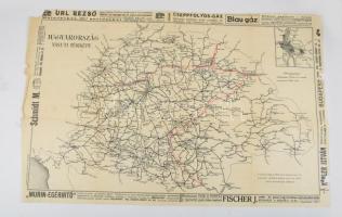 Vegyes térkép tétel, 5 db, közte Magyarország vasúti térképe, Polgári iskolai atlasz, stb