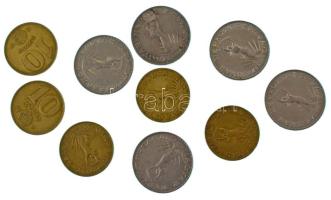 1971-972. 10Ft (5db) Ni + 1987. 10Ft (5db) Cu-Ni T:XF-VF