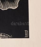 Dallos Hanna (1907-1944): "És bocsásd meg a mi vétkeinket", fametszet, papír, jelzett a me...