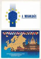 EURÓPAI UNIÓ - 4 db MODERN képeslap - EUROPEAN UNION - 4 modern postcards