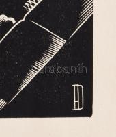 Dallos Hanna (1907-1944): "Szenteltessék meg a te neved", fametszet, papír, jelzett a mets...