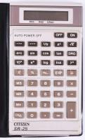 Citizen SR-25 számológép, 13x8 cm
