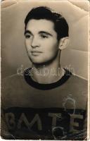 Hajduk Ferenc, a Budafoki MTE labdarúgó játékosa / Hungarian football player. photo (non PC) (gyűrődések / creases)