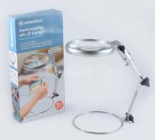 Bresser kézimunka nagyító LED világítással, dobozában.