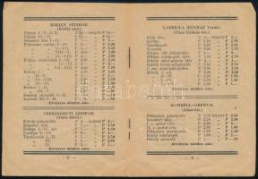 cca 1930 "Budapest" Sport Egyesület Titkársága által kiadott tájékoztató a tagok által igé...