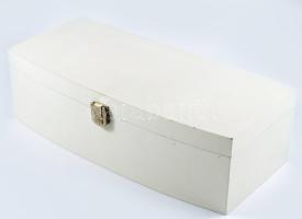 Ékszertartó doboz, fedelében tükörrel, belül kivehető fiókkal, jó állapotban, 30x14 cm