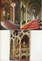 Budapest V. Országház - 10 db MODERN képeslap saját tokban, belsők / Hungarian Parliament - 10 modern postcards in a paper case, interiors