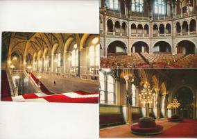 Budapest V. Országház - 10 db MODERN képeslap saját tokban, belsők / Hungarian Parliament - 10 moder...