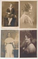 6 db RÉGI fotós képeslap: hölgyek / 6 pre-1945 photo postcards: ladies