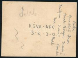 cca 1920-1930 Kéve - NFC labdarúgó-mérkőzés, a hátoldalon feliratozott fotó, 8x11 cm
