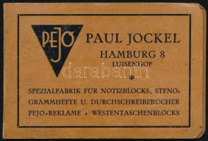 1935 Hamburg, Paul Jocker Spezialfabrik für Notizblocks kártyanaptár jegyzettömbbel