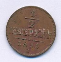 1851B 1/2kr Cu T:XF patina