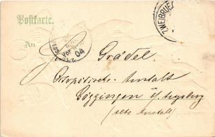 1904 Zweibrücken, Hauptstrasse, Conditorei. Kunstanstalt Rosenblatt / montage with acorns, main stre...