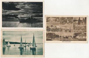 BALATON - 9 db RÉGI város képeslap, közte néhány modern / 9 pre-1945 Hungarian town postcards from a...