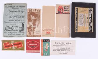 Vegyes reklám tétel (Dozzi számolócédula, Törley, Cipészműhely, stb.)