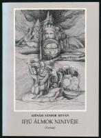 Szénási Sándor Iván: Ifjú álmok Niniviéje. Versek. A borítót tervezte és az illusztrációkat készítette: Bartos Ildikó grafikus. A szerző, Szénási Sándor Iván és a grafikus Bartos Ildikó által ALÁÍRT példány! Bp., 1996., Krúdy Gyula Irodalmi Kör. Kiadói papírkötés.