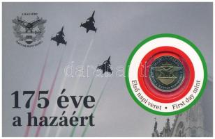 2023. 100Ft "175 éves a Magyar Honvédség" első napi veret sorszámozott emléklapon "10442" T:UNC
