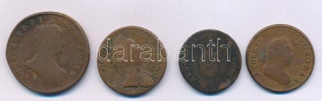 Ausztria 1762W 1kr Cu "Mária Terézia" + 1763PH-KM Poltura Cu "Mária Terézia" + 1...