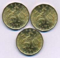 Csehország 2019. 20K sárgarézzel bevont acél "Alois Rašín" + 20K sárgarézzel bevont acél "Karel Engliš" + 20K sárgarézzel bevont acél "Vilém Pospíšil", forgalomban nem található emlékérmek T:UNC,AU patina Czech Republic 2019. 20 Korun brass plated steel "Alois Rašín" + 20 Korun brass plated steel "Karel Engliš" + 20 Korun brass plated steel "Vilém Pospíšil", commemorative coins, cannot be found in circulation C:UNC,AU patina