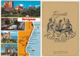 11 db MODERN térképes képeslap / 11 modern map postcards