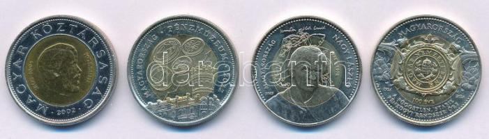 2002. 100Ft "Kossuth" + 2022. 100Ft "Pénzmúzeum" + 2024. 100Ft "Magyar Nemzeti Bank" + 2025. 100Ft "Nagy László" T:UNC,AU