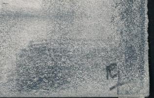 Ruzicskay György (1896-1993): Ki érti ezt? Szén, papír, jelzett, 20,5x13,5 cm