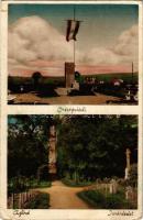 Agárd (Gárdony), Országzászló, Park részlet. Klein Árpád kiadása (EK)