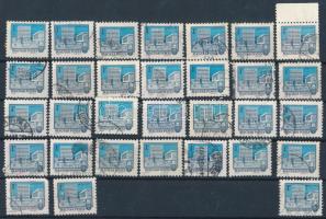 1972 Tájak-városok I. 1Ft 31 db bélyeg lemez- és nyomáshibákkal