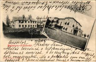 1902 Balatonföldvár, Bendegúz szálloda, Zrínyi szálloda. Klösz György kiadása. Art Nouveau, floral (fl)