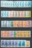 49 db bélyeg lemez- és nyomáshibákkal (hold, gyűrű, folt), A/4-es berakólapon