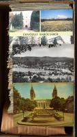Kb. 810 db MODERN magyarországi város képeslap cipősdobozban / Cca. 810 modern Hungarian town postcards in a shoe box