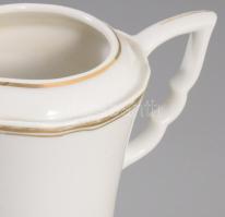 Zsolnay manófüles tejkiöntő, jelzett, hibátlan, m: 10 cm