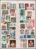 95 db sor, 93 db önálló érték és 7 szelvényes bélyeg 4 berakólapon