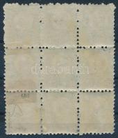 1871 Réznyomat 10kr 9-es tömb eredeti gumival, hátoldalon falccal megerősítve. Monográfia szerint a ...