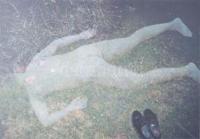 Szörtsey Gábor (1951-2004): Szárnyak nélkül, 2002. Ofszet, papír, jelzett, 8/15 számozással. 26x35 cm. Üvegezett fakeretben.