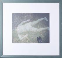 Szörtsey Gábor (1951-2004): Szárnyak nélkül, 2002. Ofszet, papír, jelzett, 8/15 számozással. 26x35 c...