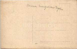 Orsova, evangélikus templom télen / Lutheran church in winter. photo (vágott / cut)