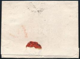 ca 1822 Portós levél, ovális "PEST" bélyegzéssel (Rompes 30 p) Nehré-re, 12kr viteldíjjal