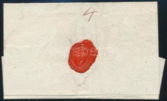 ca 1830 Franco levél "OKOLITSNA" bélyegzéssel (Rompes 40 p) Lőcsáre, 4kr viteldíjjal